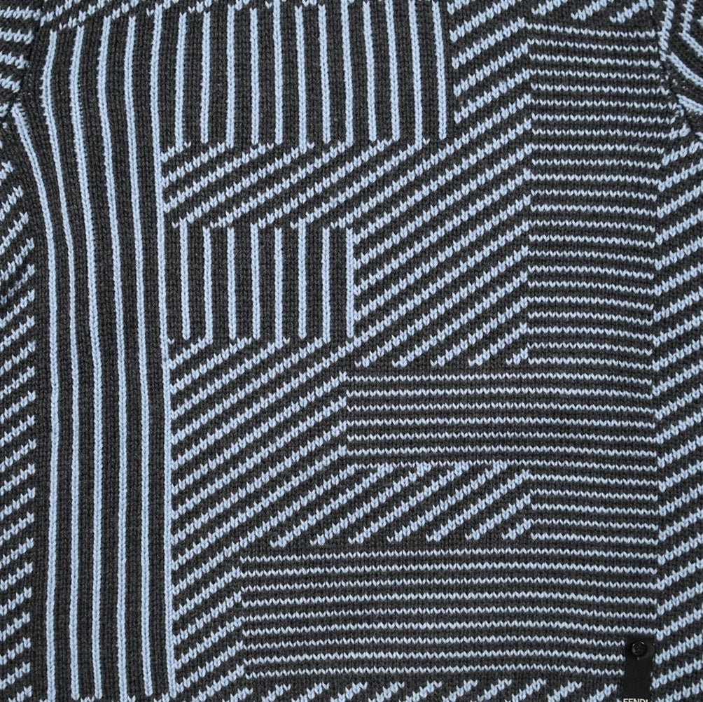FENDI ウール100% ミドルゲージクルーネックジャガードニットセーター|397586 - 46|GUARDAROBA MILANO OFFICIAL STORE