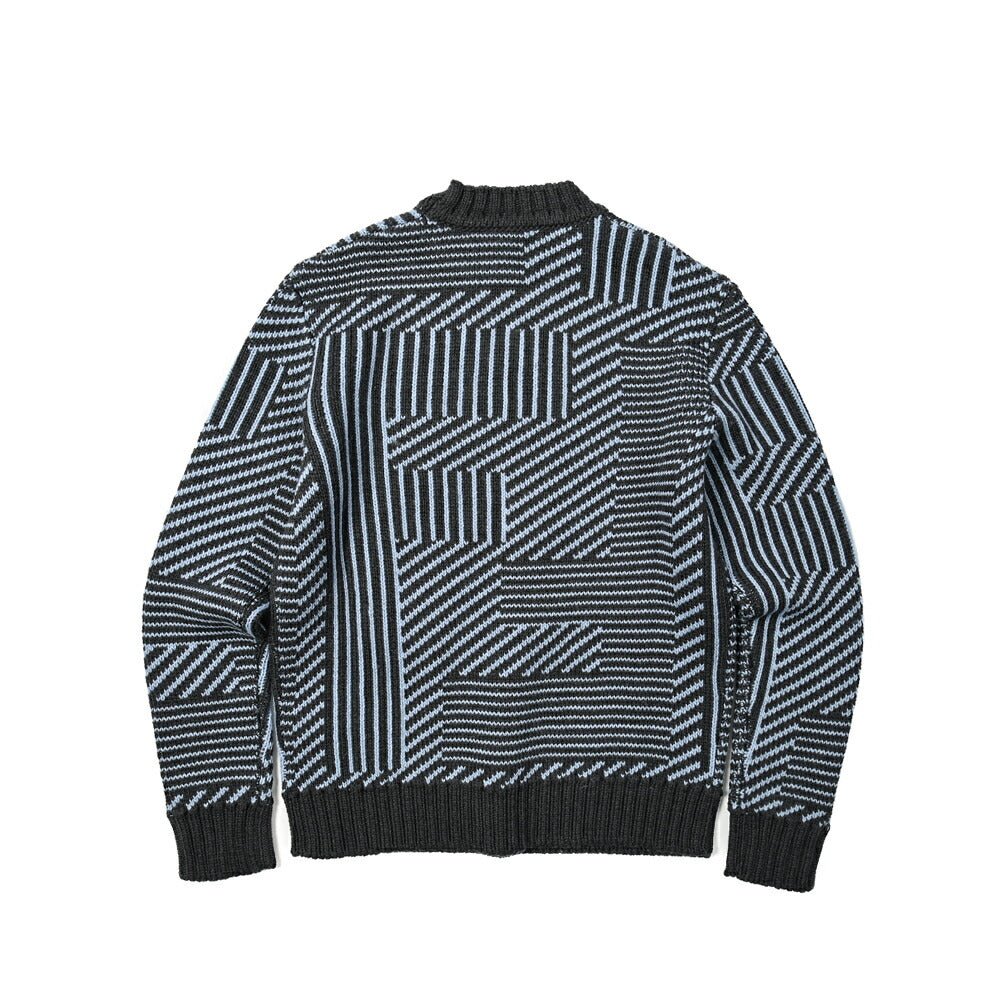 FENDI ウール100% ミドルゲージクルーネックジャガードニットセーター|397586 - 46|GUARDAROBA MILANO OFFICIAL STORE