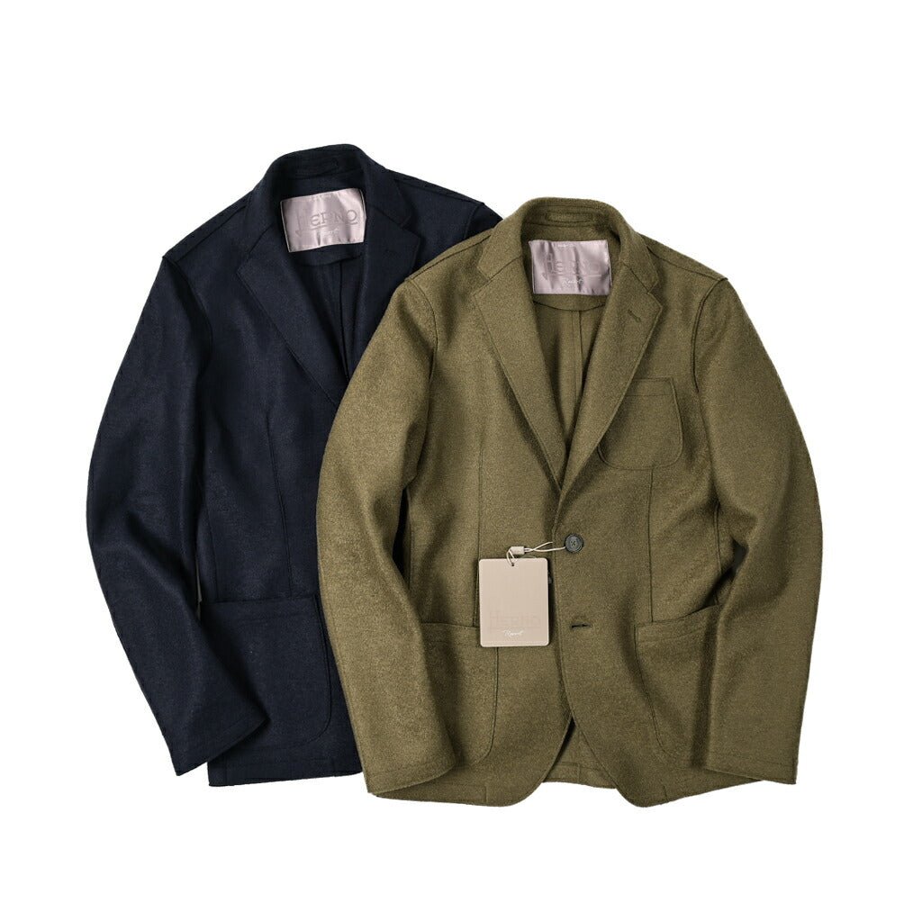 SALE|HERNO Resort 縮絨 ヴァージンウール100% 2Bシングルテーラードジャケット|393708 - A - 46|GUARDAROBA MILANO OFFICIAL STORE