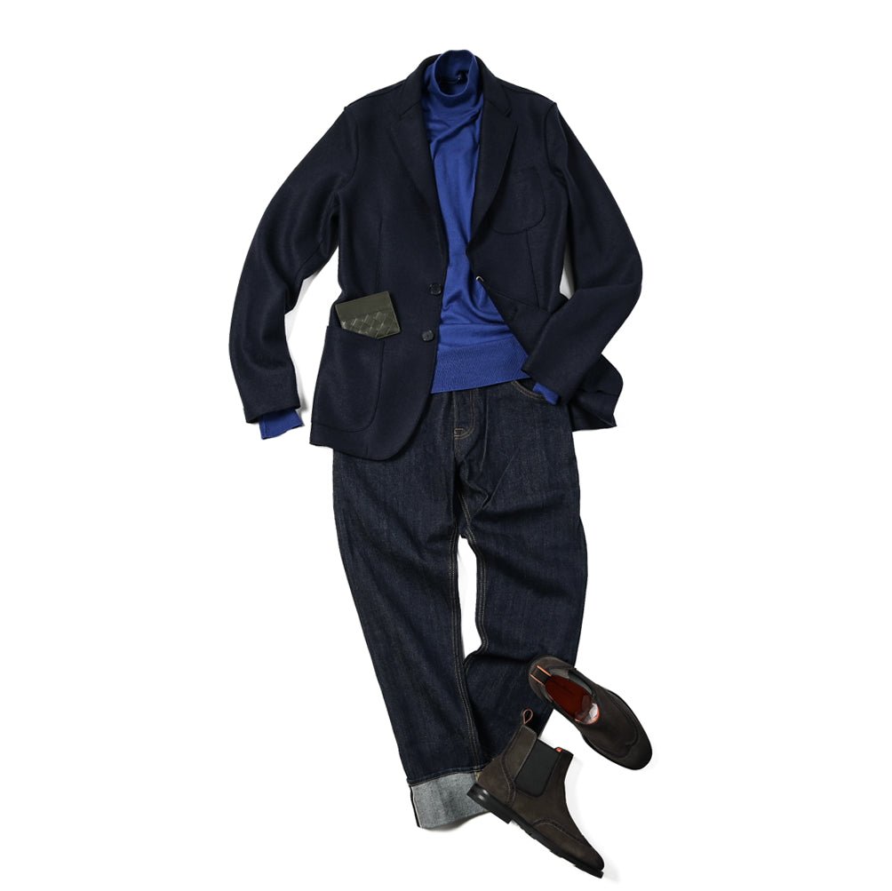 SALE|HERNO Resort 縮絨 ヴァージンウール100% 2Bシングルテーラードジャケット|393708 - A - 46|GUARDAROBA MILANO OFFICIAL STORE