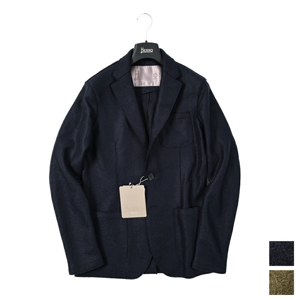 SALE|HERNO Resort 縮絨 ヴァージンウール100% 2Bシングルテーラードジャケット|393708 - A - 46|GUARDAROBA MILANO OFFICIAL STORE