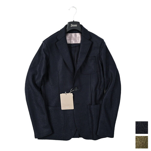 SALE|HERNO Resort 縮絨 ヴァージンウール100% 2Bシングルテーラードジャケット|393708 - A - 46|GUARDAROBA MILANO OFFICIAL STORE