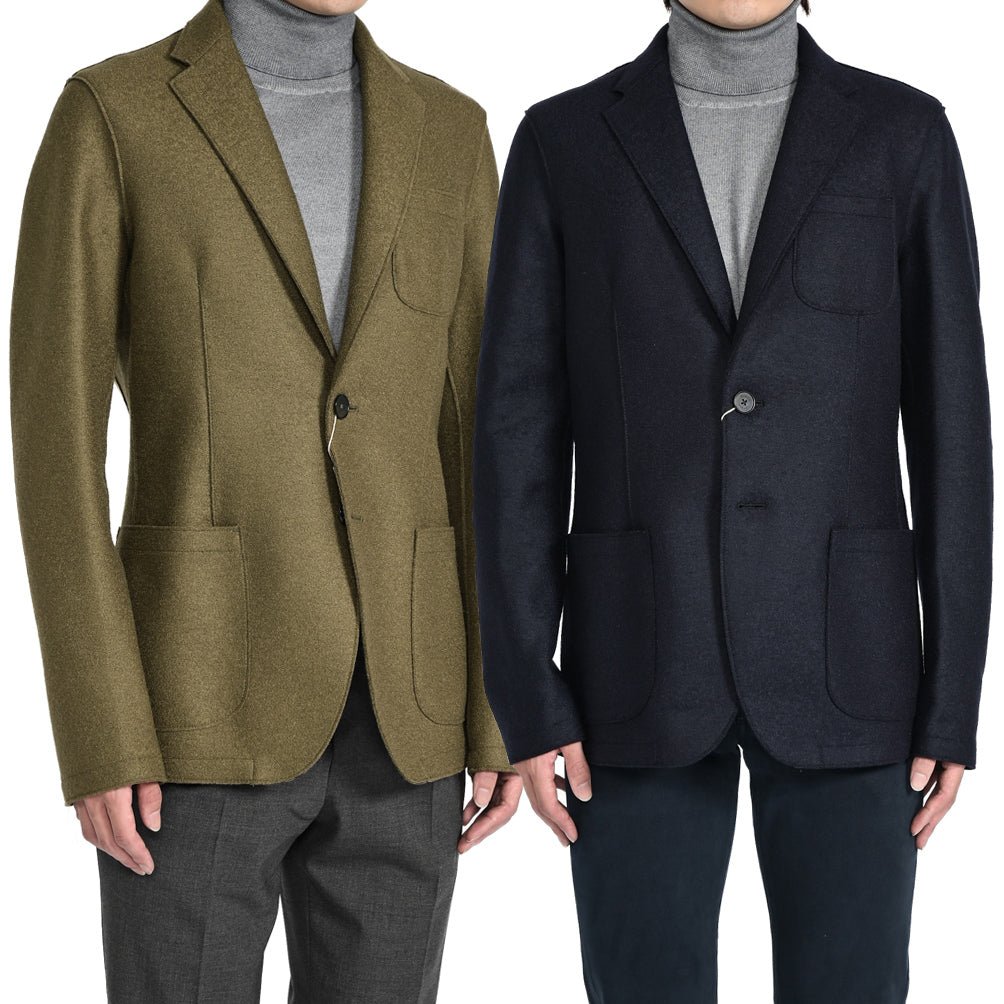 SALE|HERNO Resort 縮絨 ヴァージンウール100% 2Bシングルテーラードジャケット|393708 - A - 46|GUARDAROBA MILANO OFFICIAL STORE