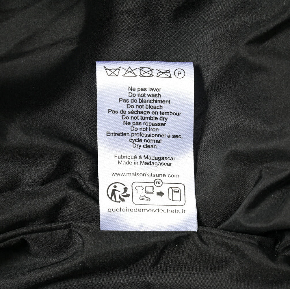 MAISON KITSUNE コットンサテン グレーフォックスヘッドパッチブルゾン(スタジャン)|397867 - XS|GUARDAROBA MILANO OFFICIAL STORE