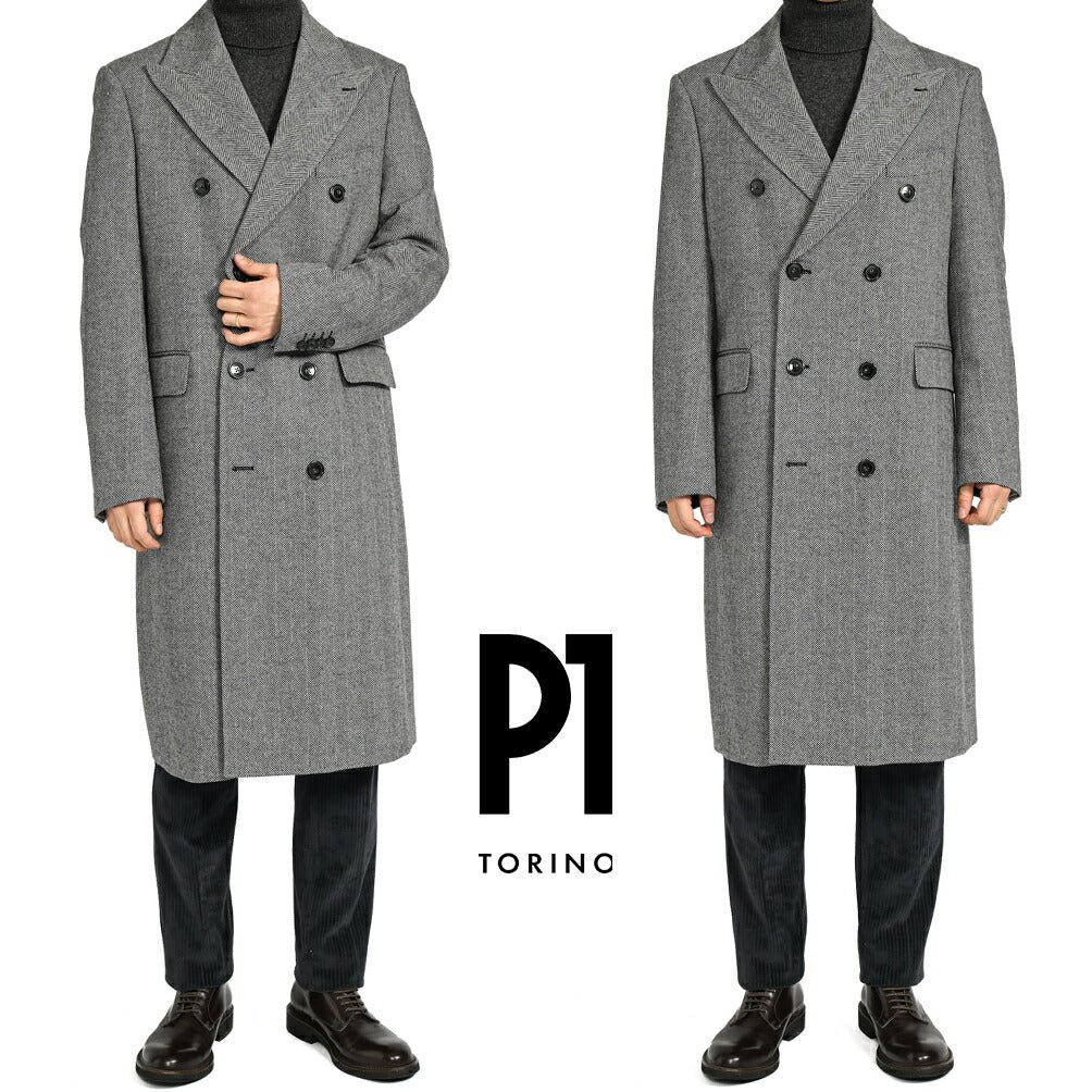 SALE|PT TORINO ヴァージンウール100% 8Bダブルチェスターコート / PT01|397505 - 50|GUARDAROBA MILANO OFFICIAL STORE