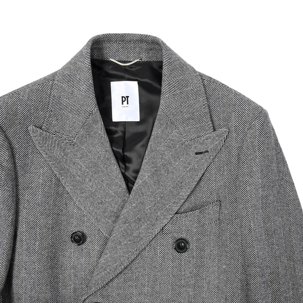 SALE|PT TORINO ヴァージンウール100% 8Bダブルチェスターコート / PT01|397505 - 50|GUARDAROBA MILANO OFFICIAL STORE