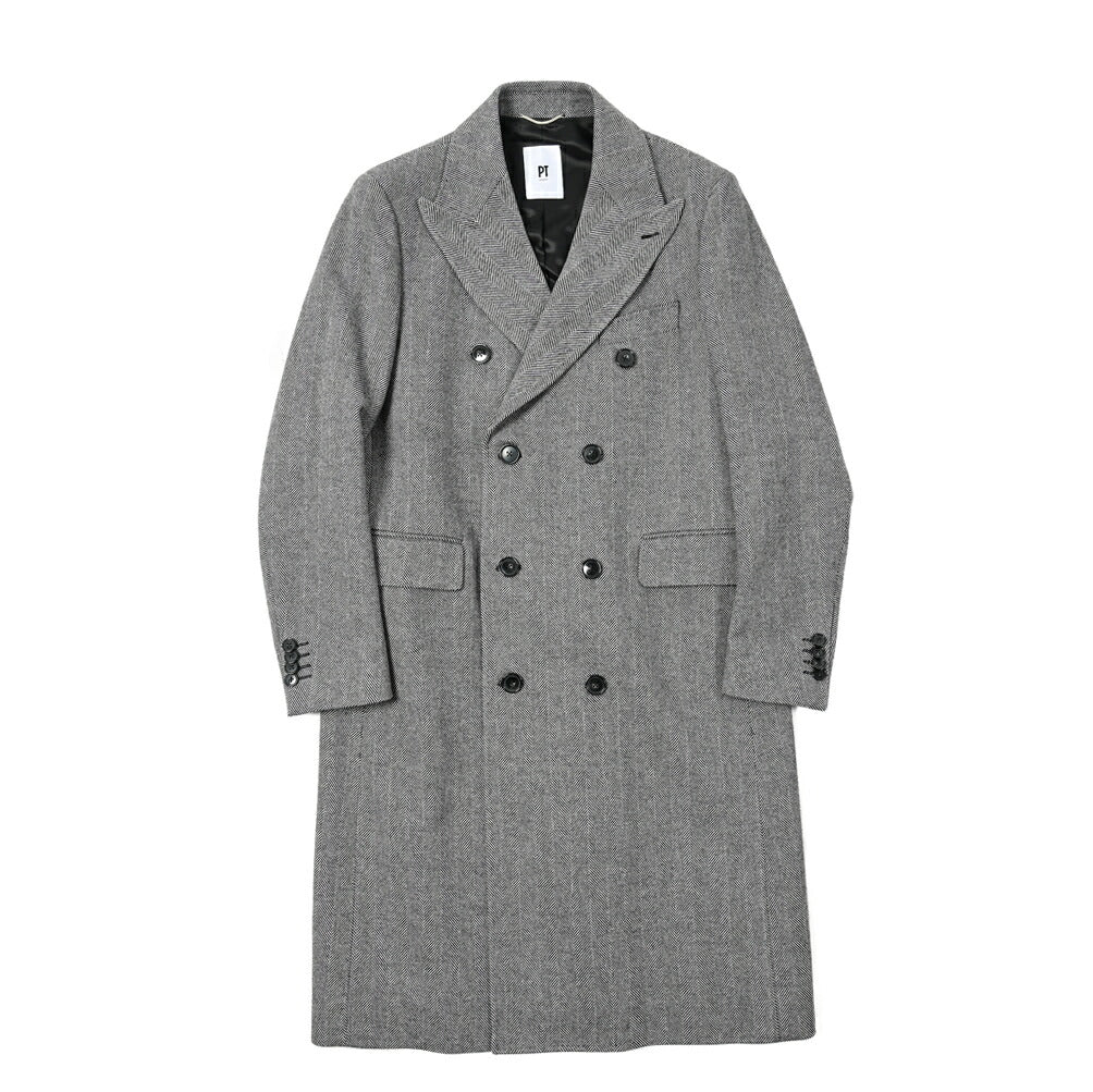SALE|PT TORINO ヴァージンウール100% 8Bダブルチェスターコート / PT01|397505 - 50|GUARDAROBA MILANO OFFICIAL STORE