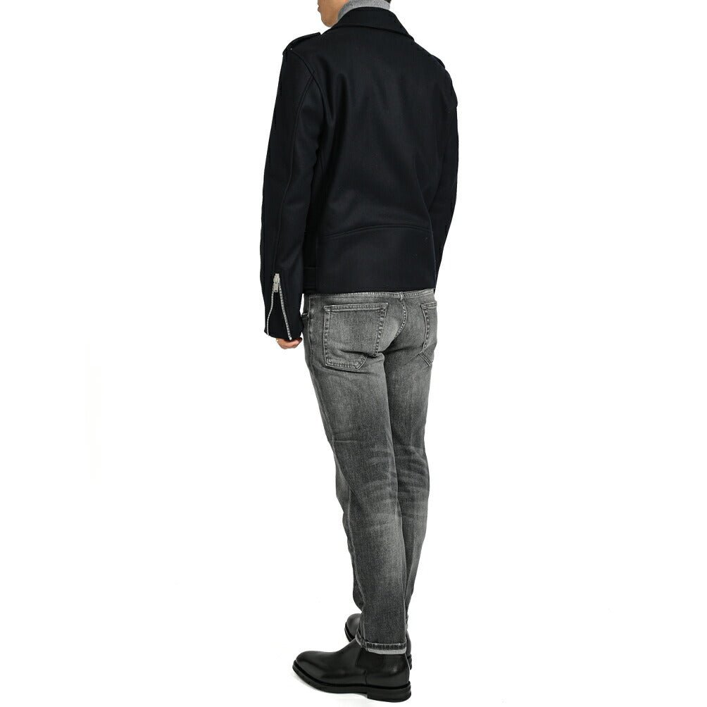 SALE|PT TORINO ウールメルトン ダブルライダースブルゾン(レオパード柄裏地) / PT01|397449 - A - 46|GUARDAROBA MILANO OFFICIAL STORE