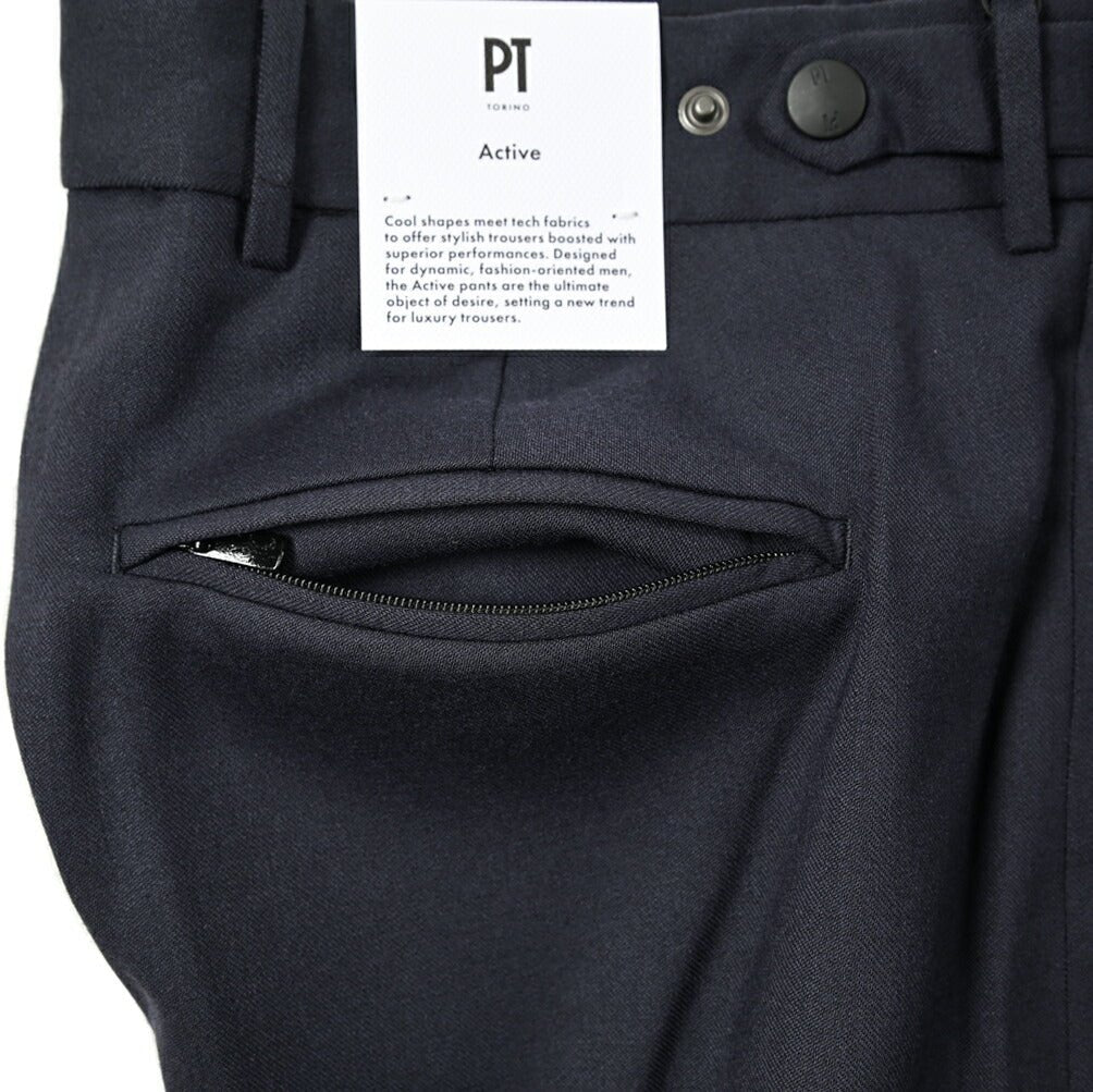 PT TORINO ACTIVE SIGMA 高機能ストレッチウール ノータックテーパードスラックス (TECHNO WASHABLE WOOL) / PT01|396232 - A - 46|GUARDAROBA MILANO OFFICIAL STORE