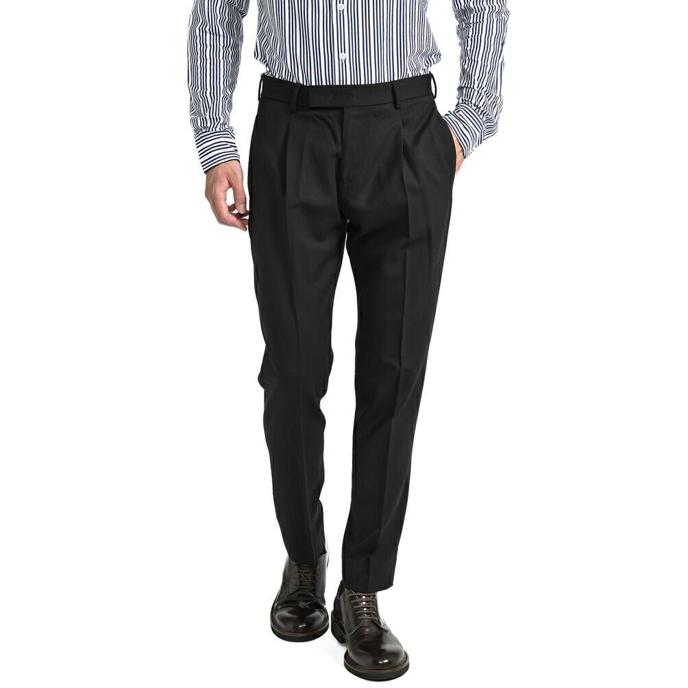 SALE|PT TORINO EDGE UNDICI ストレッチウール ワンタックスラックス / PT01|395109 - A - 48|GUARDAROBA MILANO OFFICIAL STORE