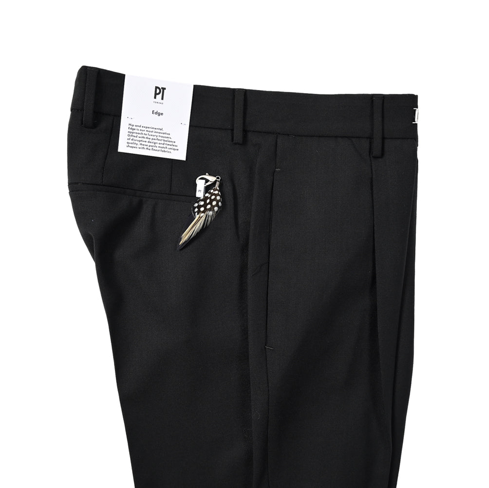 SALE|PT TORINO EDGE UNDICI ストレッチウール ワンタックスラックス / PT01|395109 - A - 48|GUARDAROBA MILANO OFFICIAL STORE