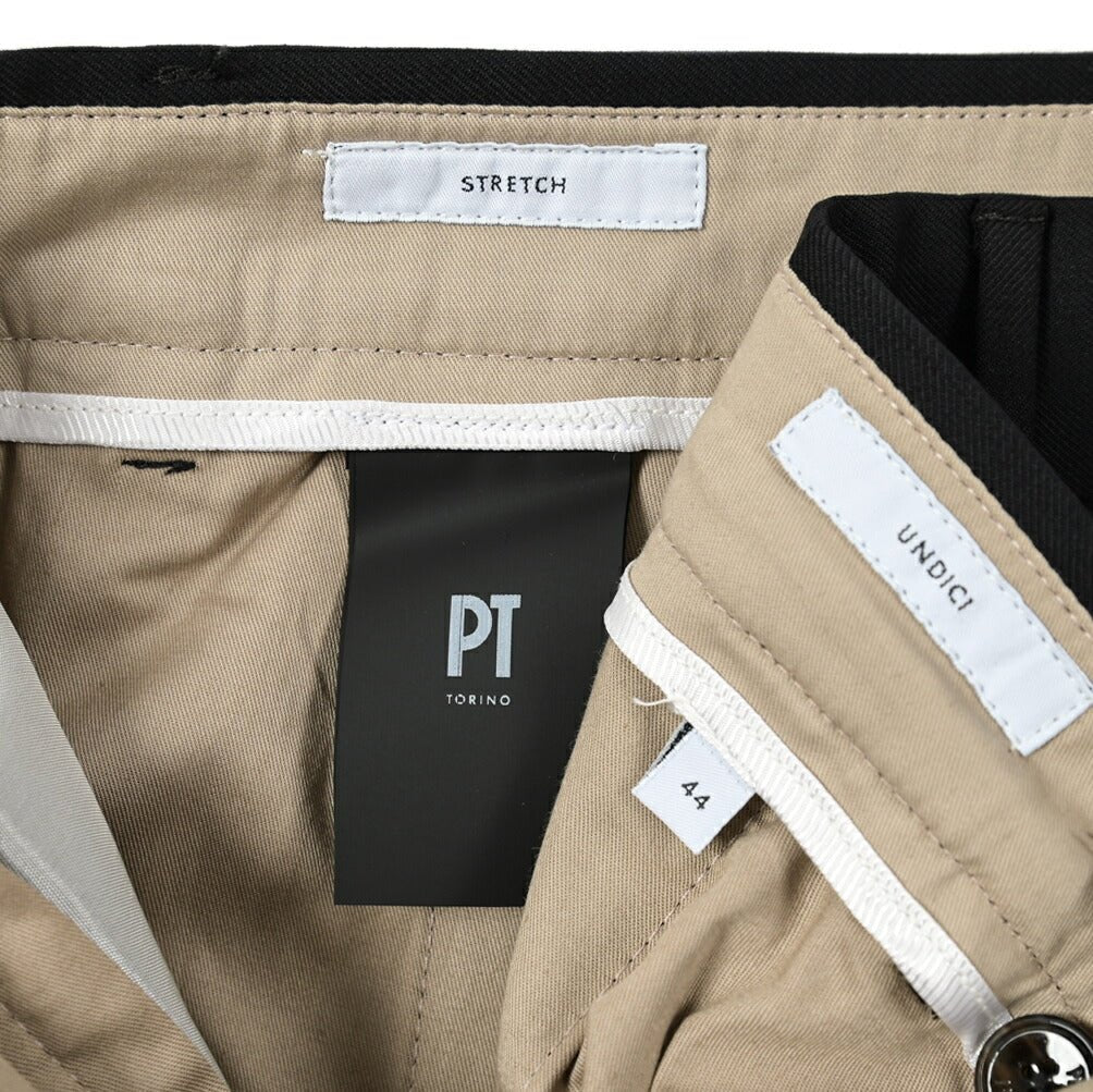 SALE|PT TORINO EDGE UNDICI ストレッチウール ワンタックスラックス / PT01|395109 - A - 48|GUARDAROBA MILANO OFFICIAL STORE