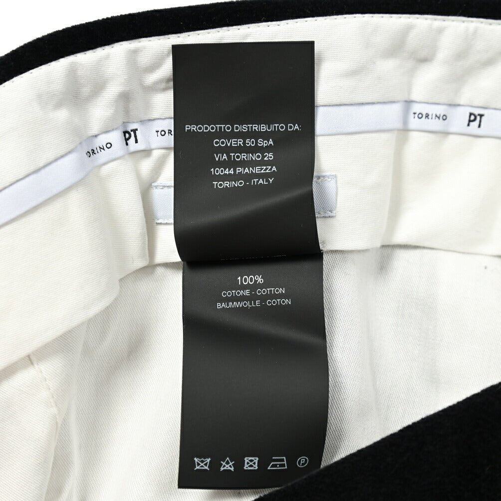 SALE|PT TORINO MASTER FIT コットン100% ベルベットクロスノータックスラックス (DELUXE COTTON) / PT01|397409 - 48|GUARDAROBA MILANO OFFICIAL STORE