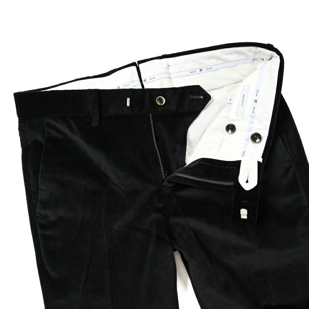 SALE|PT TORINO MASTER FIT コットン100% ベルベットクロスノータックスラックス (DELUXE COTTON) / PT01|397409 - 48|GUARDAROBA MILANO OFFICIAL STORE