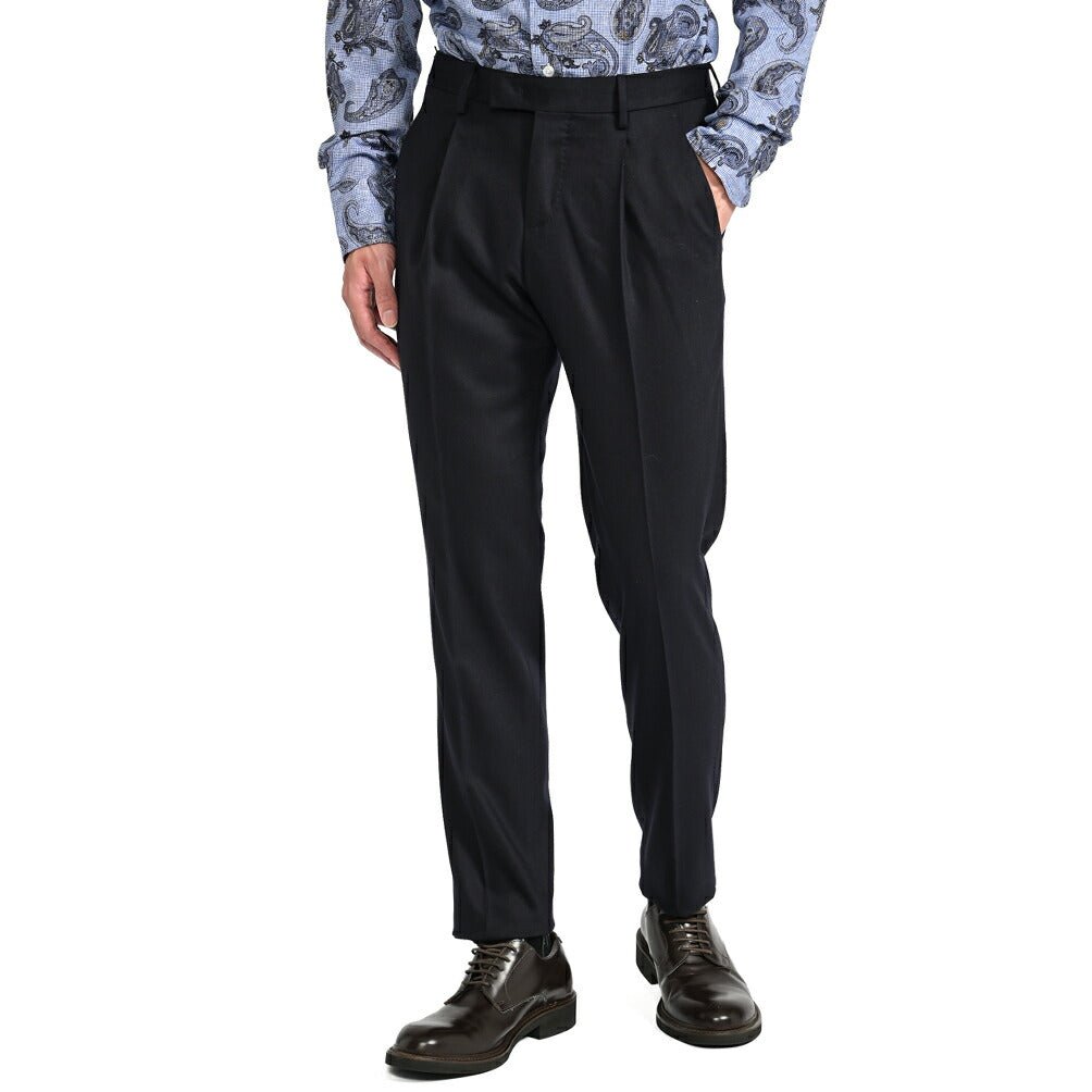 SALE|PT TORINO MASTER FIT ストレッチウール ワンタックテーパードスラックス / PT01|396271 - 54|GUARDAROBA MILANO OFFICIAL STORE