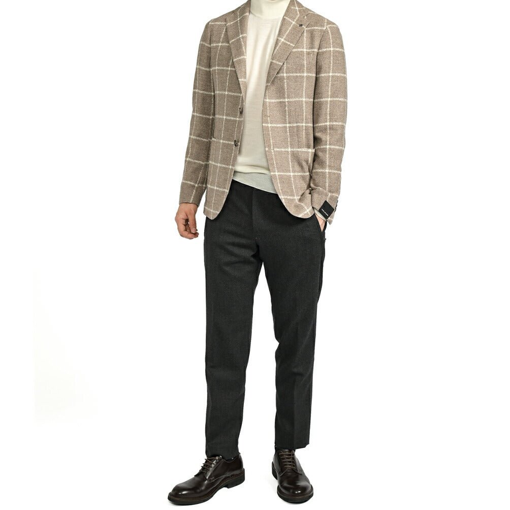 SALE|TAGLIATORE MONTECARLO ウールシルクフランネル 2Bシングルテーラードジャケット / 1SMC22K|397727 - 44|GUARDAROBA MILANO OFFICIAL STORE
