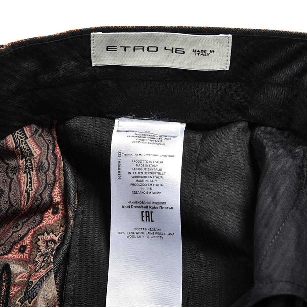 SALE|ETRO ウール100% 2Bシングルテーラードスーツ|379446 - 44|GUARDAROBA MILANO OFFICIAL STORE