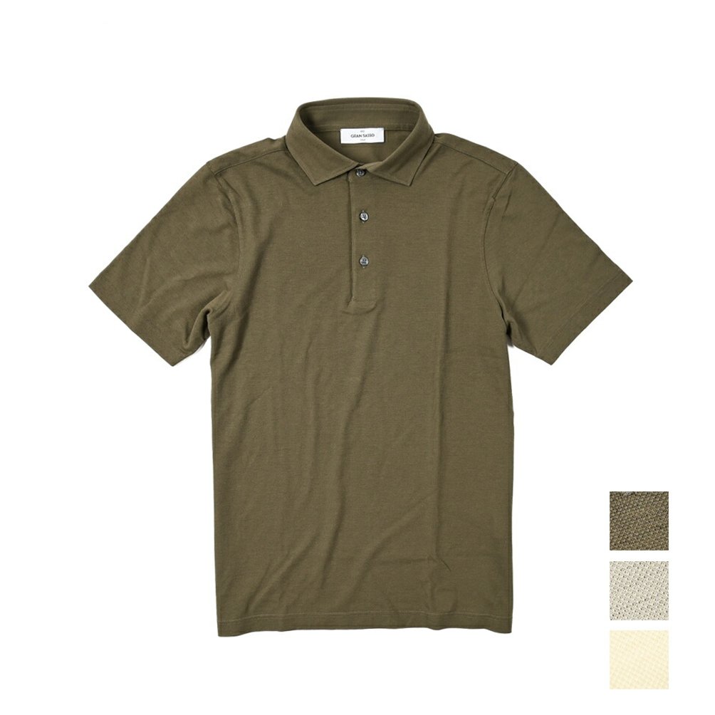 GRAN SASSO コットン100% 鹿の子半袖ポロシャツ|GUARDAROBA MILANO OFFICIAL STORE