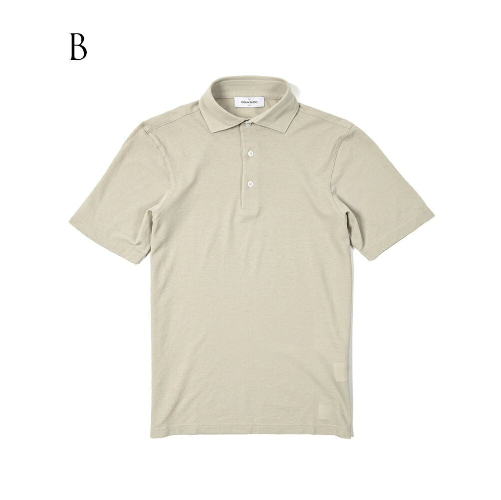 GRAN SASSO コットン100% 鹿の子半袖ポロシャツ|GUARDAROBA MILANO OFFICIAL STORE