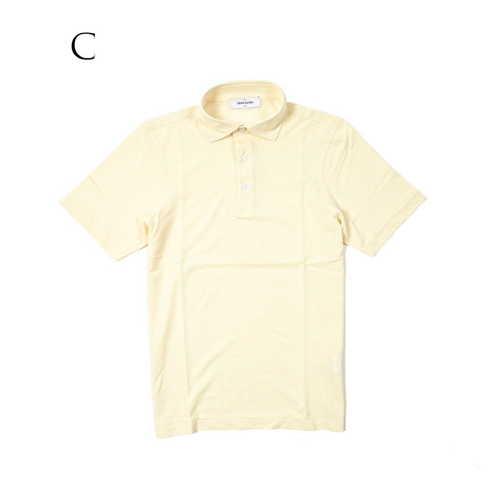 GRAN SASSO コットン100% 鹿の子半袖ポロシャツ|GUARDAROBA MILANO OFFICIAL STORE