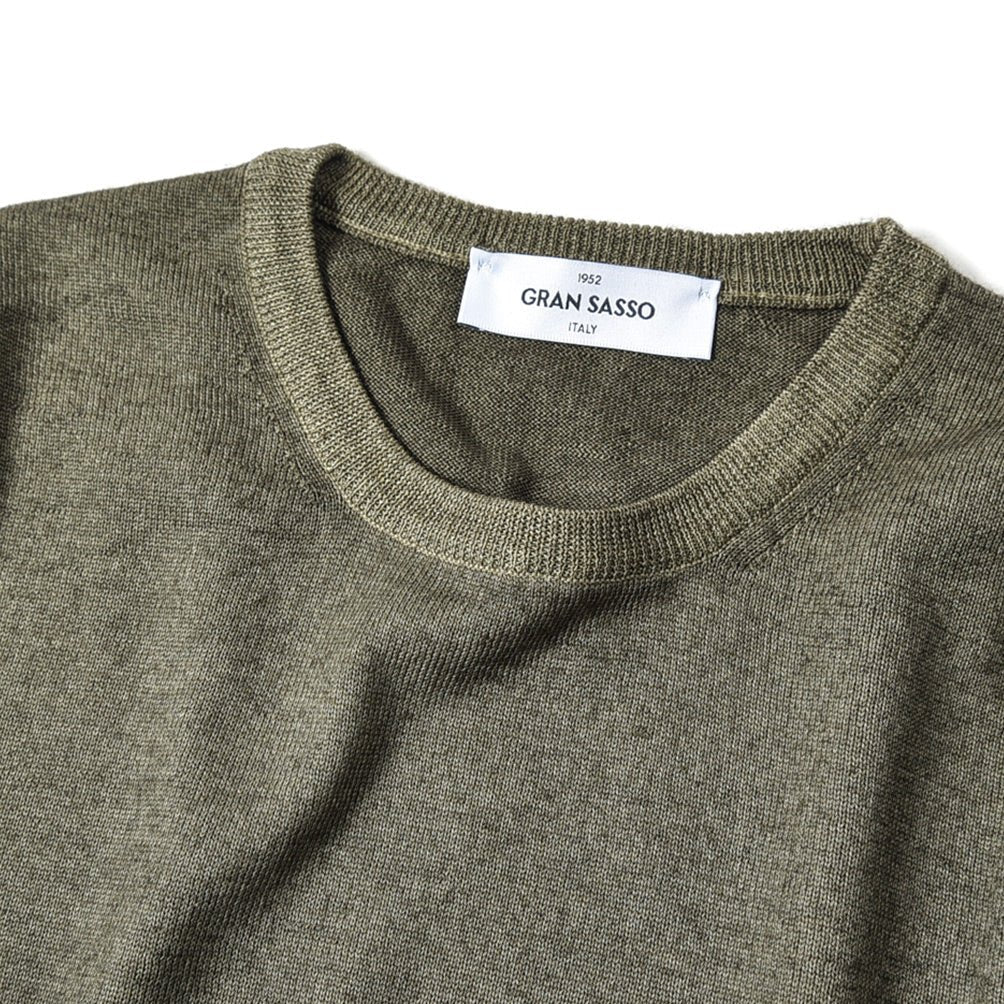 GRAN SASSO ヴァージンウールカシミヤ クルーネックニットセーター|GUARDAROBA MILANO OFFICIAL STORE