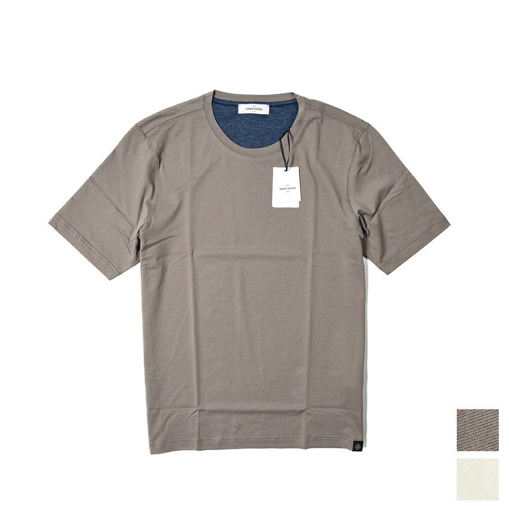 2023SS GRAN SASSO コットン100% クルーネック半袖Tシャツ|GUARDAROBA MILANO OFFICIAL STORE