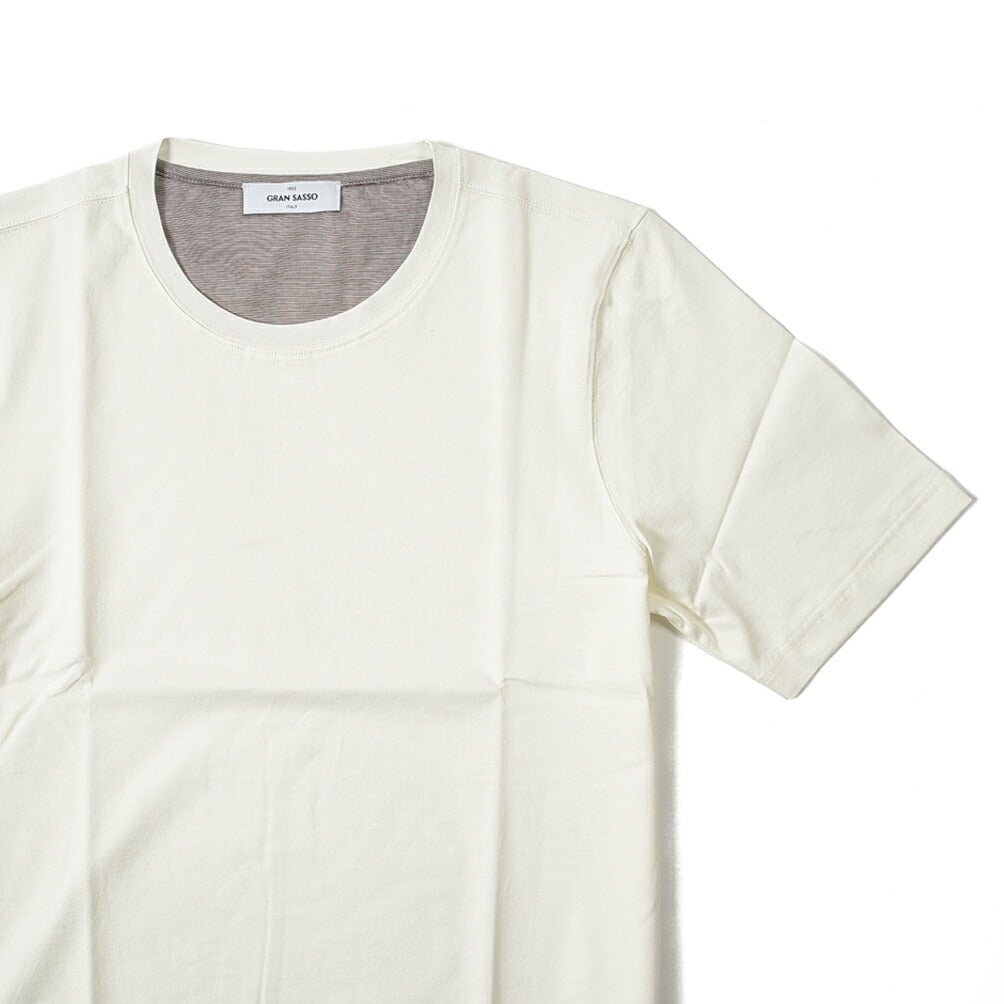 2023SS GRAN SASSO コットン100% クルーネック半袖Tシャツ|GUARDAROBA MILANO OFFICIAL STORE