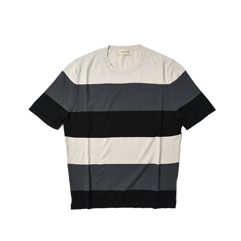 2023SS GRAN SASSO オーガニックコットン100% クルーネック半袖ニットTシャツ|GUARDAROBA MILANO OFFICIAL STORE