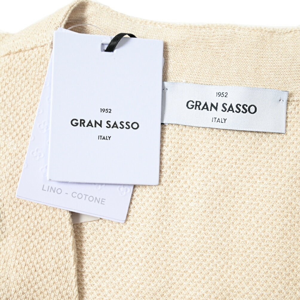 SALE|GRAN SASSO リネンコットン 6Bダブルニットベスト / SLOWEAR|391490 - A - 46|GUARDAROBA MILANO OFFICIAL STORE