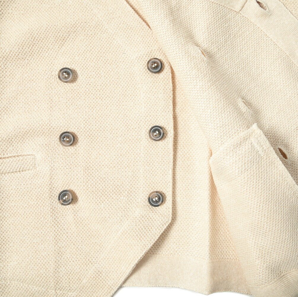 SALE|GRAN SASSO リネンコットン 6Bダブルニットベスト / SLOWEAR|391490 - A - 46|GUARDAROBA MILANO OFFICIAL STORE