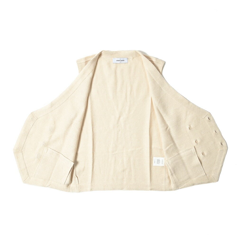 SALE|GRAN SASSO リネンコットン 6Bダブルニットベスト / SLOWEAR|391490 - A - 46|GUARDAROBA MILANO OFFICIAL STORE