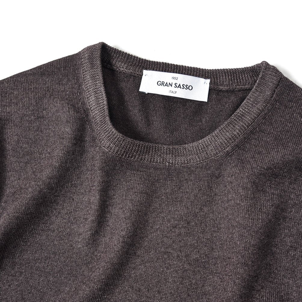 GRAN SASSO ヴァージンウールカシミヤ クルーネックニットセーター|GUARDAROBA MILANO OFFICIAL STORE