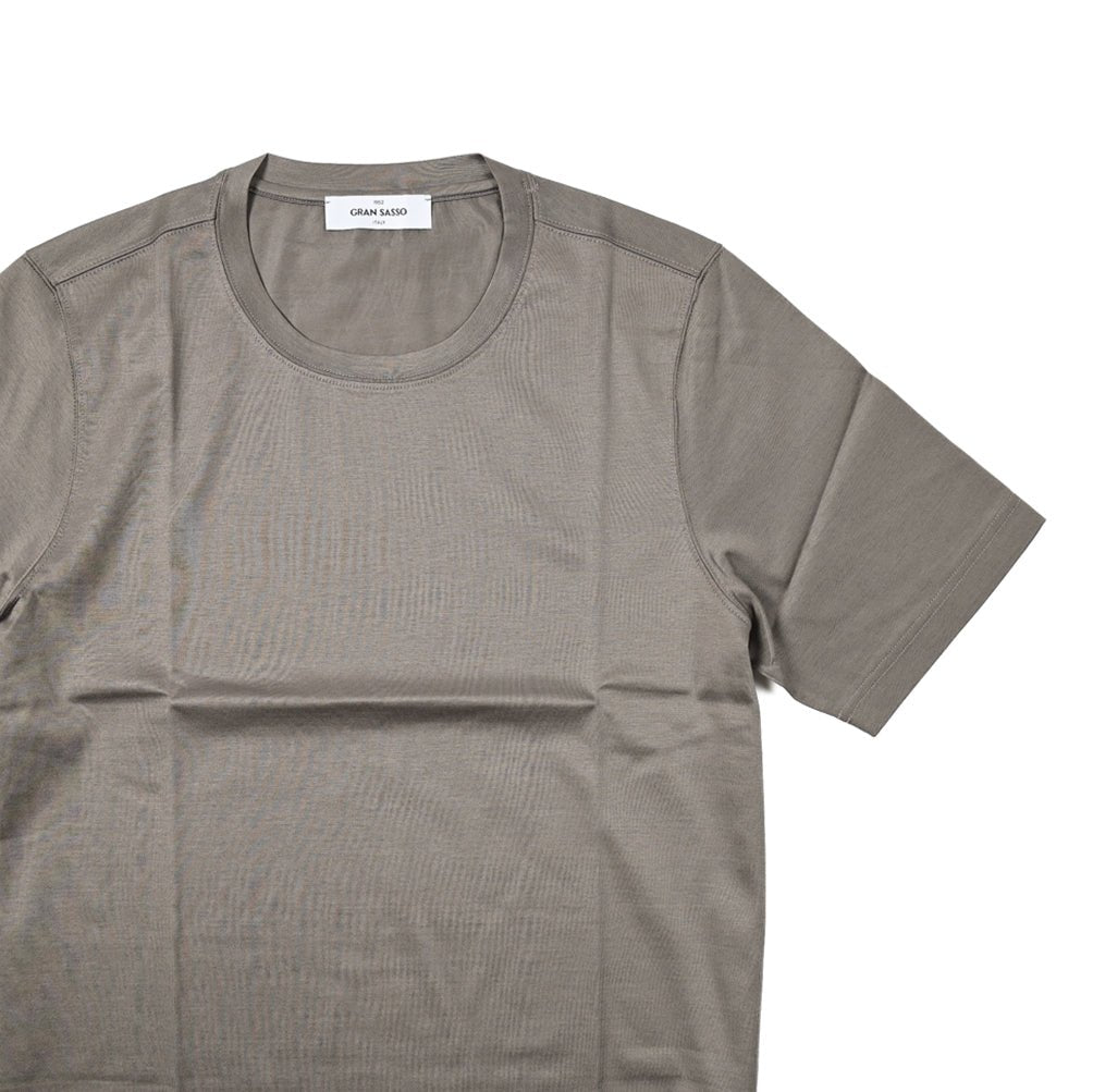 GRAN SASSO FILOSCOZIA マーセライズ スムースコットン クルーネック半袖Tシャツ|GUARDAROBA MILANO OFFICIAL STORE