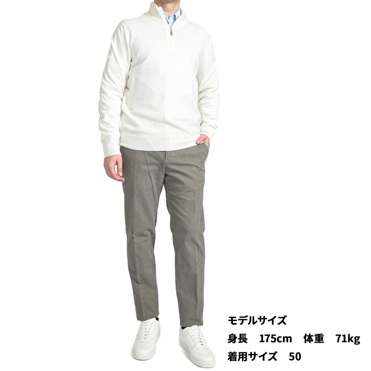 SALE|GRAN SASSO ウールカシミヤ ハーフジップニットセーター / SLOWEAR|399020 - A - 50|GUARDAROBA MILANO OFFICIAL STORE
