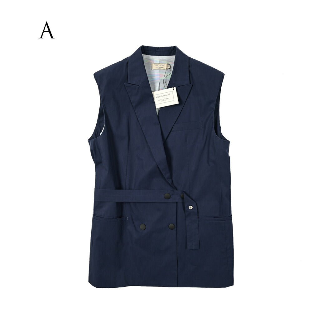 ≪レディース≫ MAISON KITSUNE コットン100% 4Bダブルスリーブレスジャケット|GUARDAROBA MILANO OFFICIAL STORE