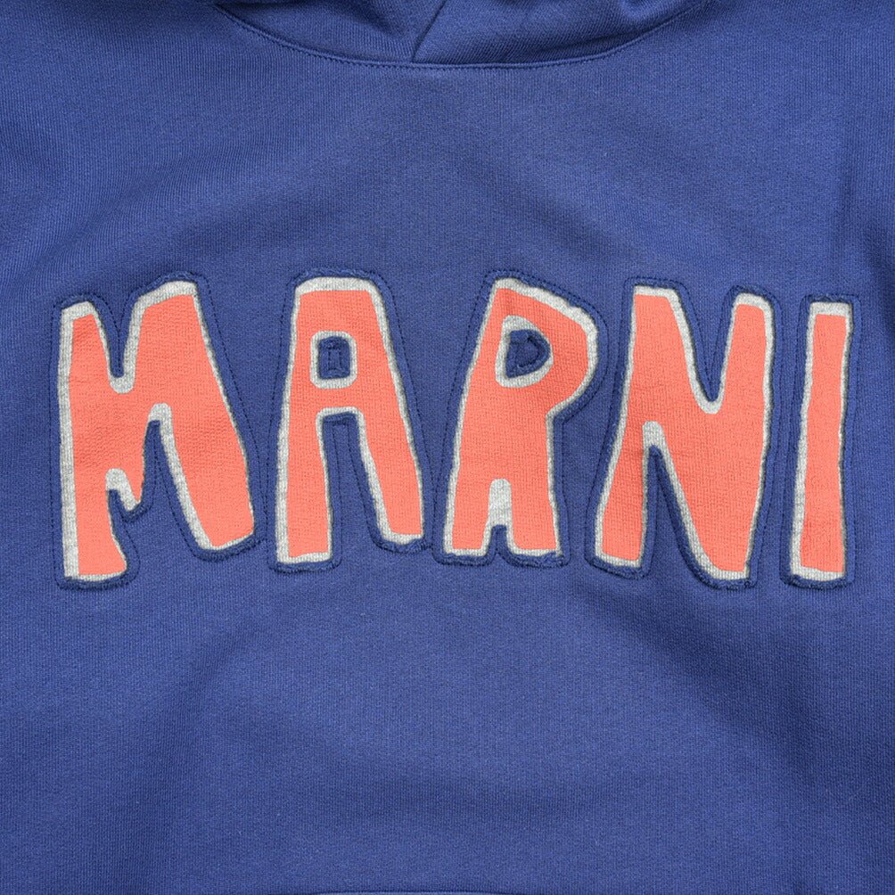 MARNI コットン100% 裏起毛プルオーバースウェットロゴパーカー|384823 - B - 48|GUARDAROBA MILANO OFFICIAL STORE