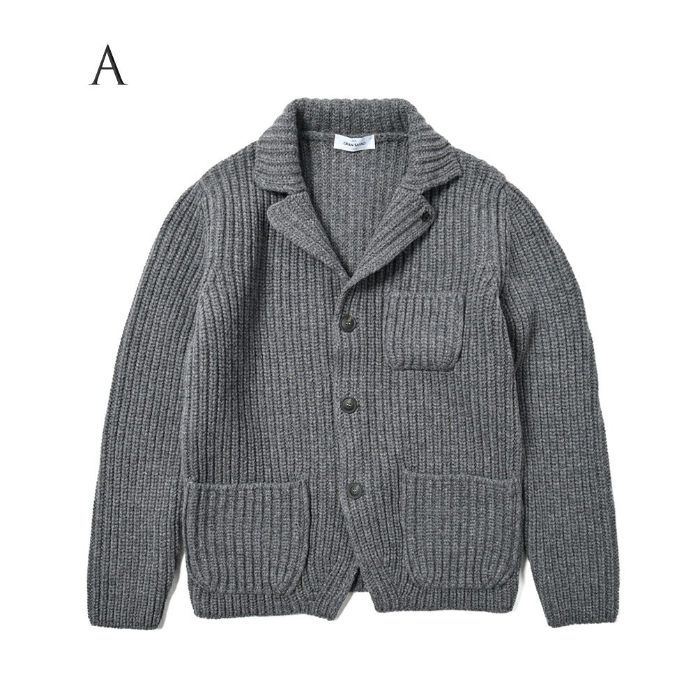 SALE|GRAN SASSO ヴァージンウール100% 3Bシングルニットジャケット / SLOWEAR|399528 - A - 48|GUARDAROBA MILANO OFFICIAL STORE