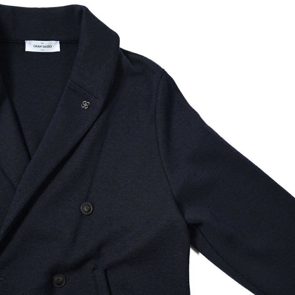 SALE|GRAN SASSO ヴァージンウール100% 6Bダブルショールカラーニットジャケット / SLOWEAR|399798|GUARDAROBA MILANO OFFICIAL STORE