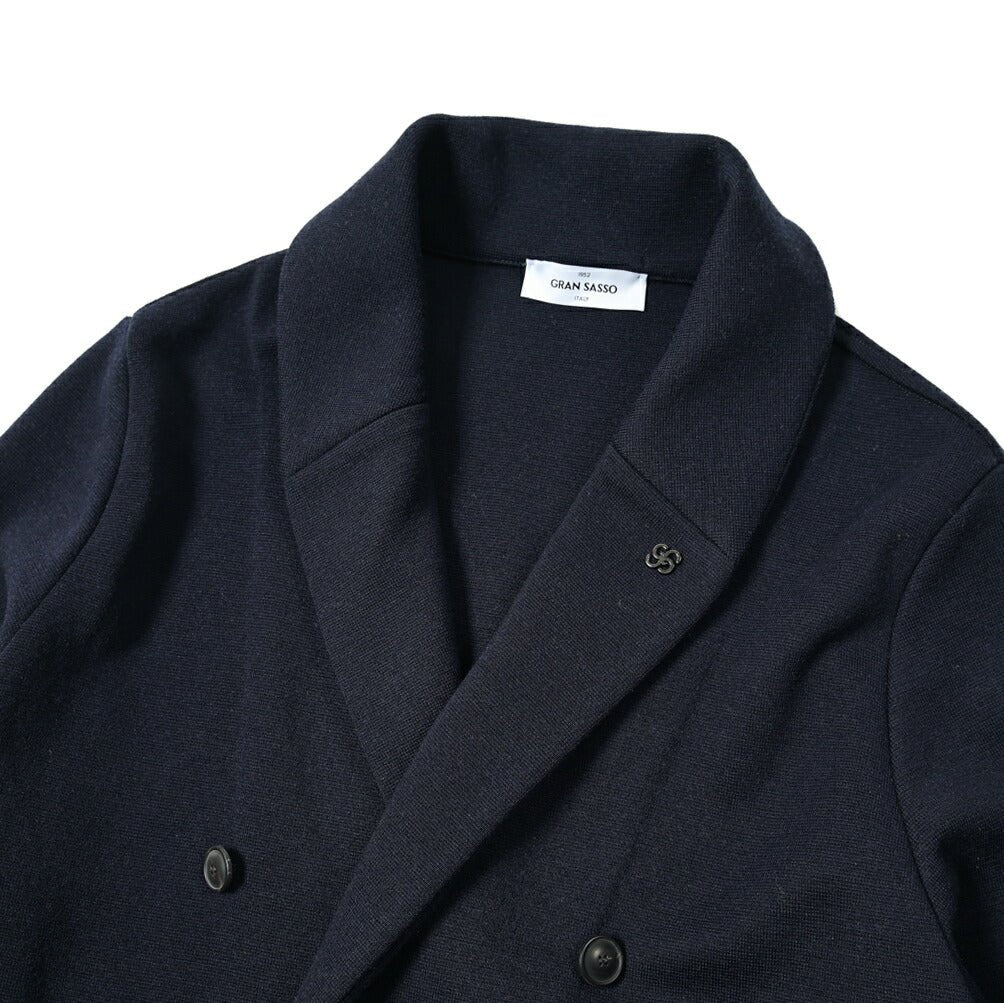 SALE|GRAN SASSO ヴァージンウール100% 6Bダブルショールカラーニットジャケット / SLOWEAR|399798|GUARDAROBA MILANO OFFICIAL STORE