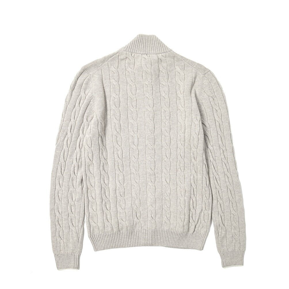 MORE SALE 対象|GRAN SASSO ヴァージンウールカシミヤ ミドルゲージニットケーブル編み スタンドカラーカーディガン / SLOWEAR|GUARDAROBA MILANO OFFICIAL STORE
