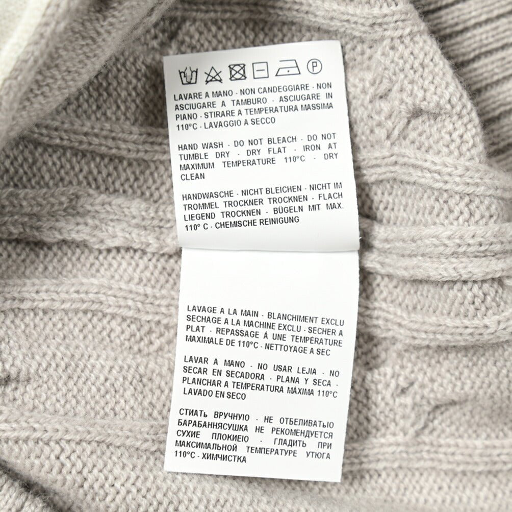 SALE|GRAN SASSO ヴァージンウールカシミヤ ミドルゲージニットケーブル編み スタンドカラーカーディガン / SLOWEAR|399574 - A - 48|GUARDAROBA MILANO OFFICIAL STORE