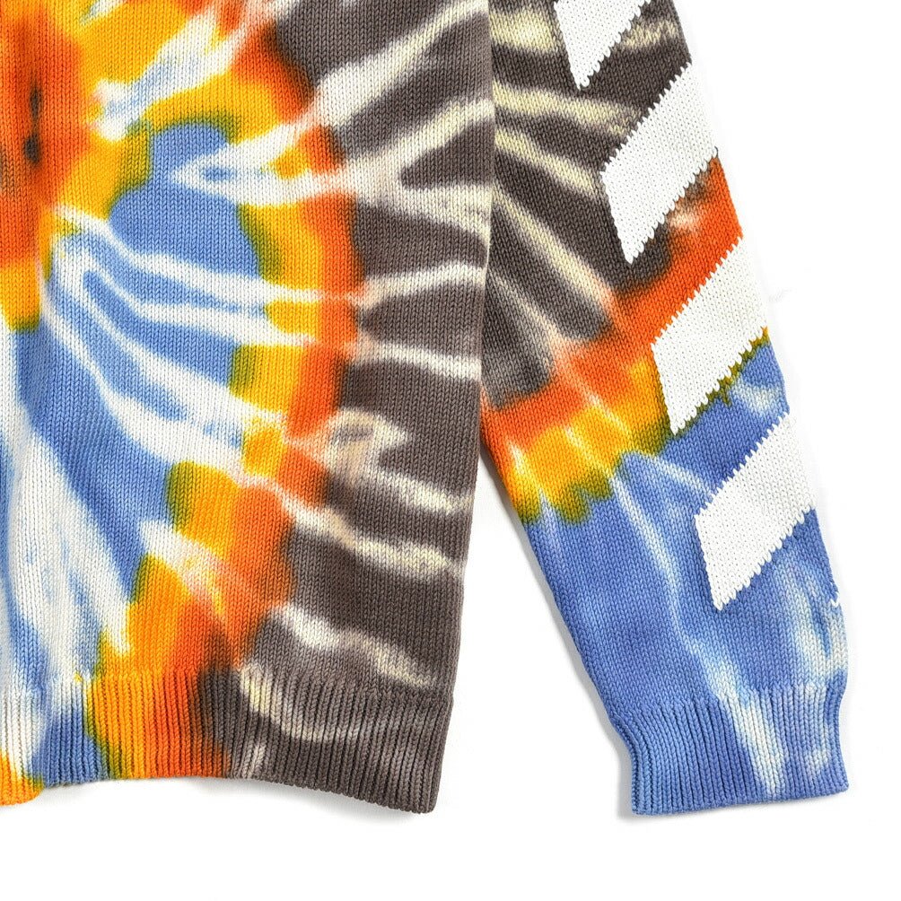 OFF - WHITE MAIN LABEL SEASONAL コットンポリエステル タイダイニットセーター|385097 - S|GUARDAROBA MILANO OFFICIAL STORE