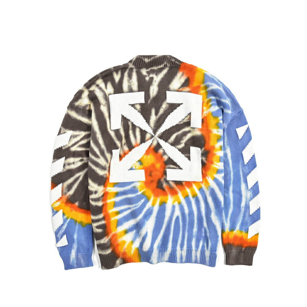 OFF - WHITE MAIN LABEL SEASONAL コットンポリエステル タイダイニットセーター|385097 - S|GUARDAROBA MILANO OFFICIAL STORE