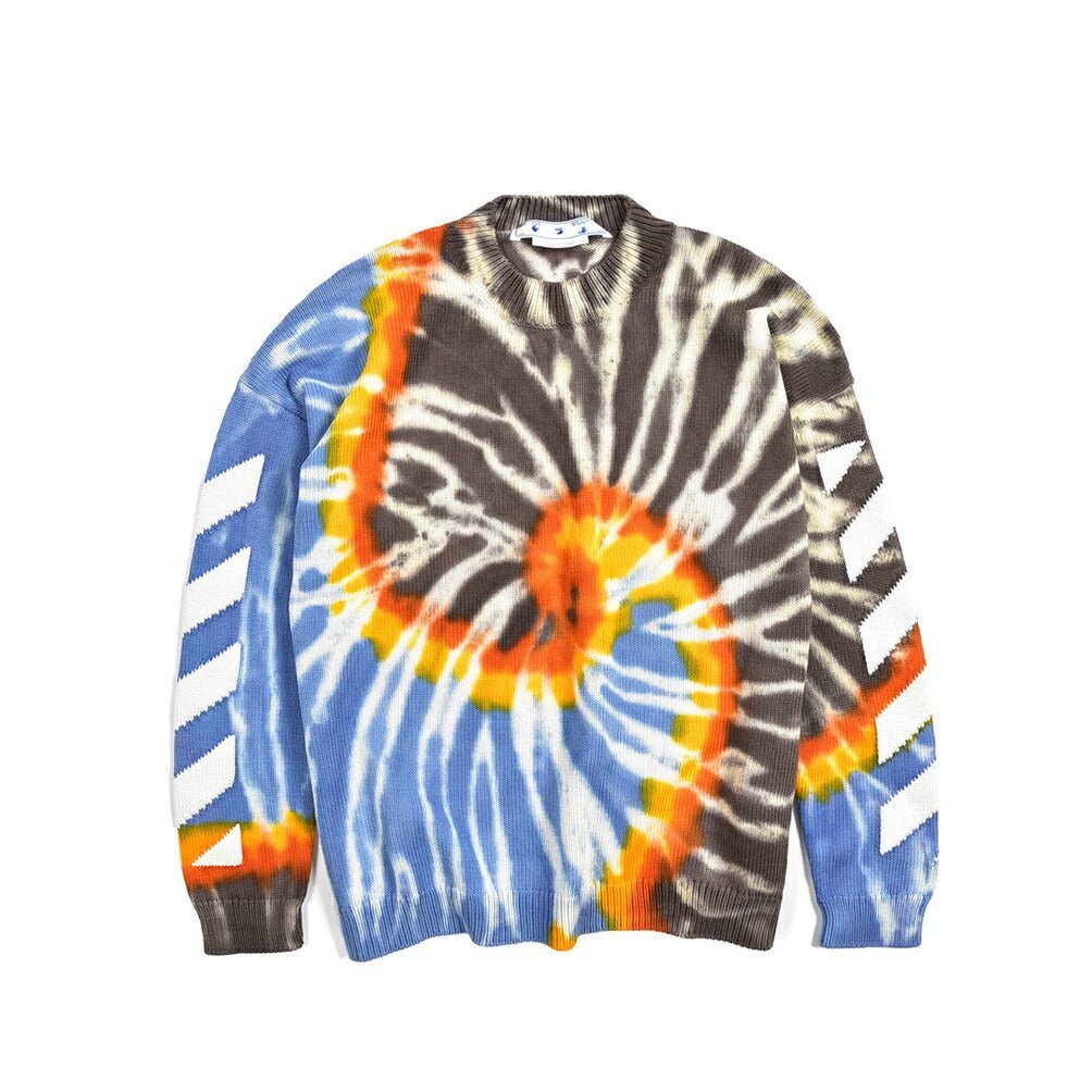 OFF - WHITE MAIN LABEL SEASONAL コットンポリエステル タイダイニットセーター|385097 - S|GUARDAROBA MILANO OFFICIAL STORE
