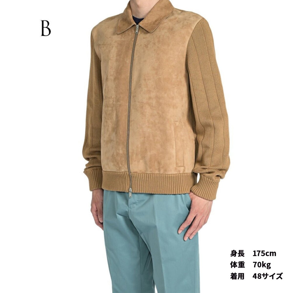 SALE|PT TORINO レザー×コットンニット ジップアップコンビブルゾン / PT01|394115 - A - 48|GUARDAROBA MILANO OFFICIAL STORE