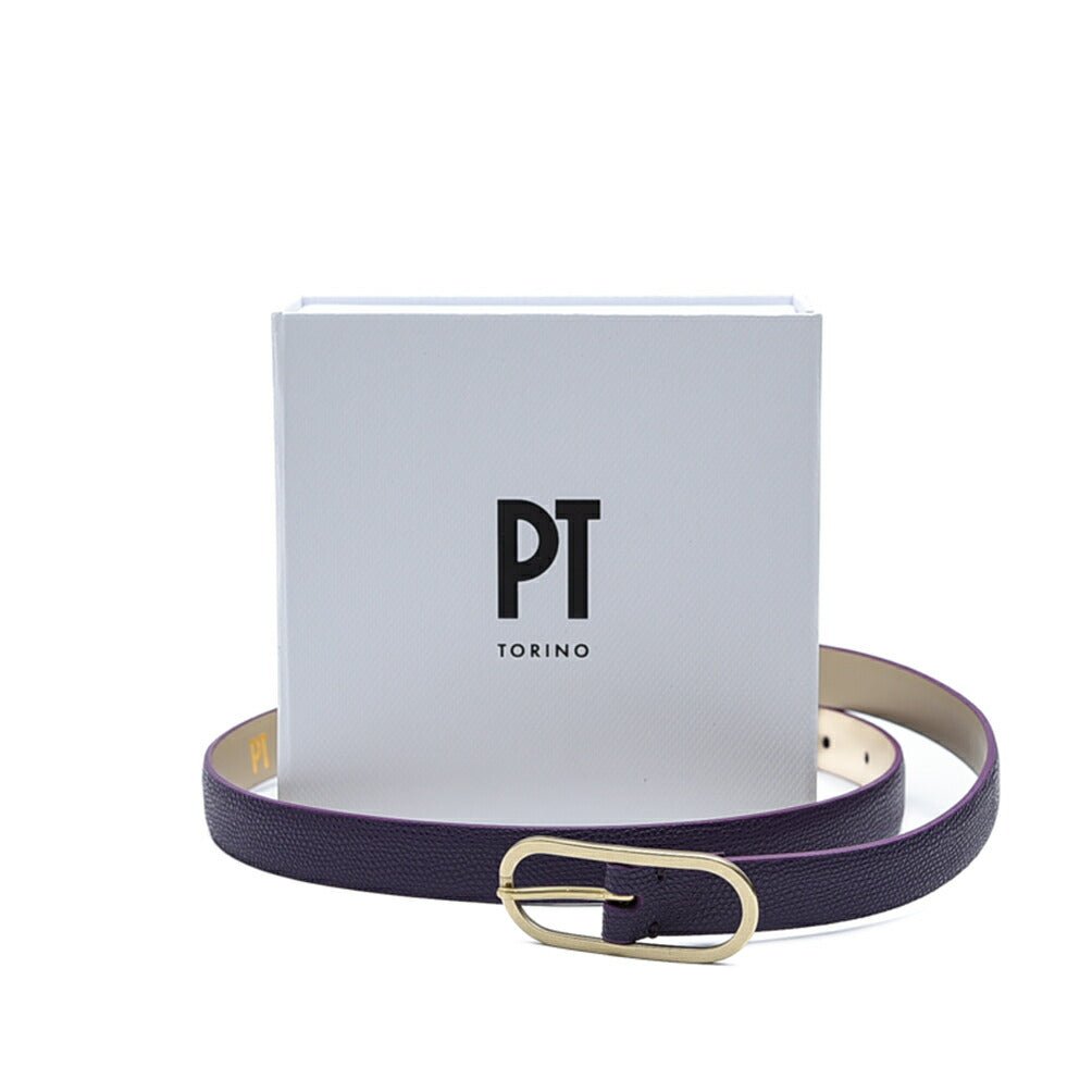 PT TORINO スコッチグレインレザー100% メタルバックルナローベルト / PT01|390956 - A - 90|GUARDAROBA MILANO OFFICIAL STORE