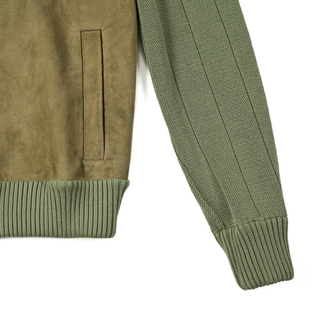 SALE|PT TORINO レザー×コットンニット ジップアップコンビブルゾン / PT01|394115 - A - 48|GUARDAROBA MILANO OFFICIAL STORE