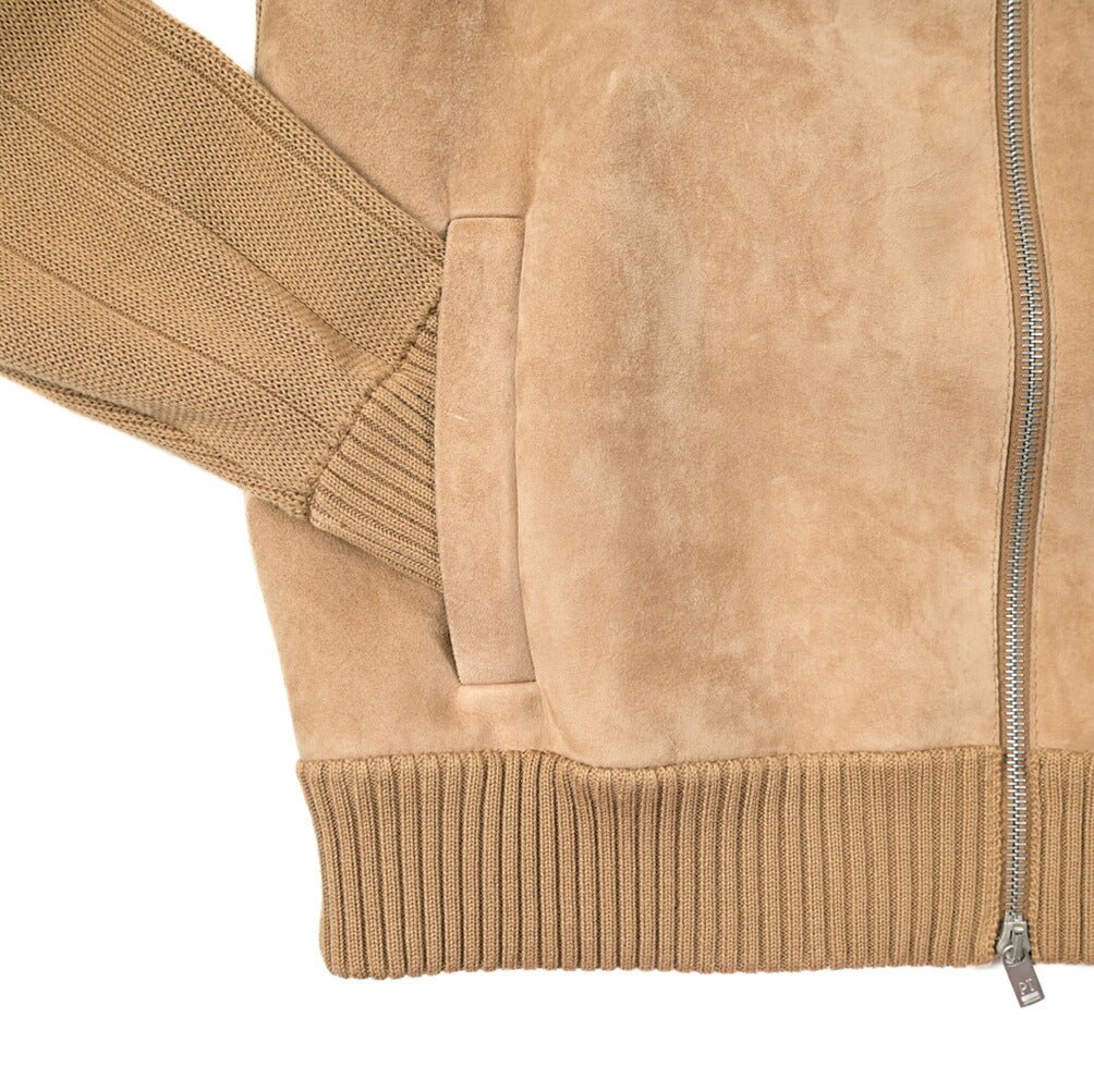 SALE|PT TORINO レザー×コットンニット ジップアップコンビブルゾン / PT01|394115 - A - 48|GUARDAROBA MILANO OFFICIAL STORE