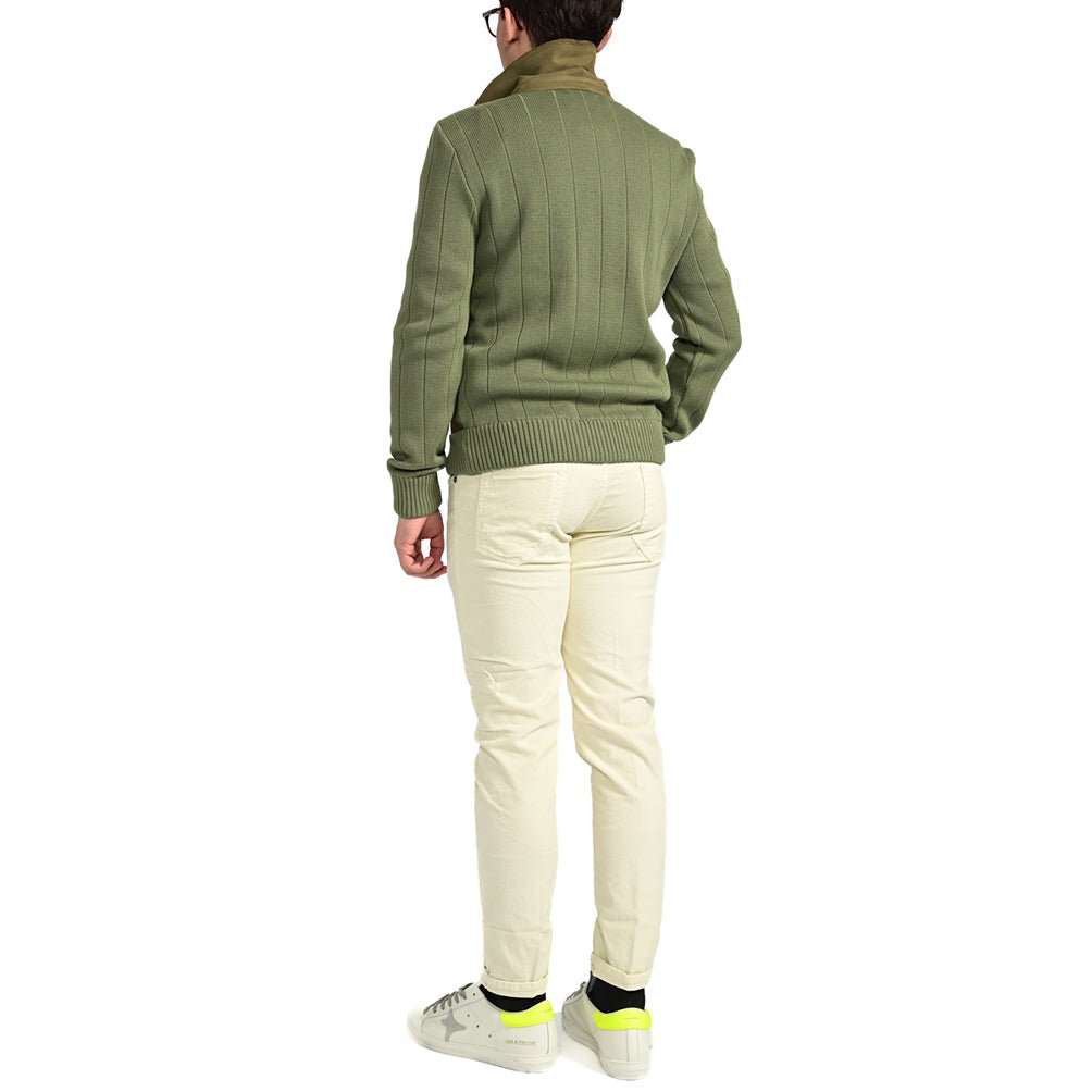 SALE|PT TORINO レザー×コットンニット ジップアップコンビブルゾン / PT01|394115 - A - 48|GUARDAROBA MILANO OFFICIAL STORE