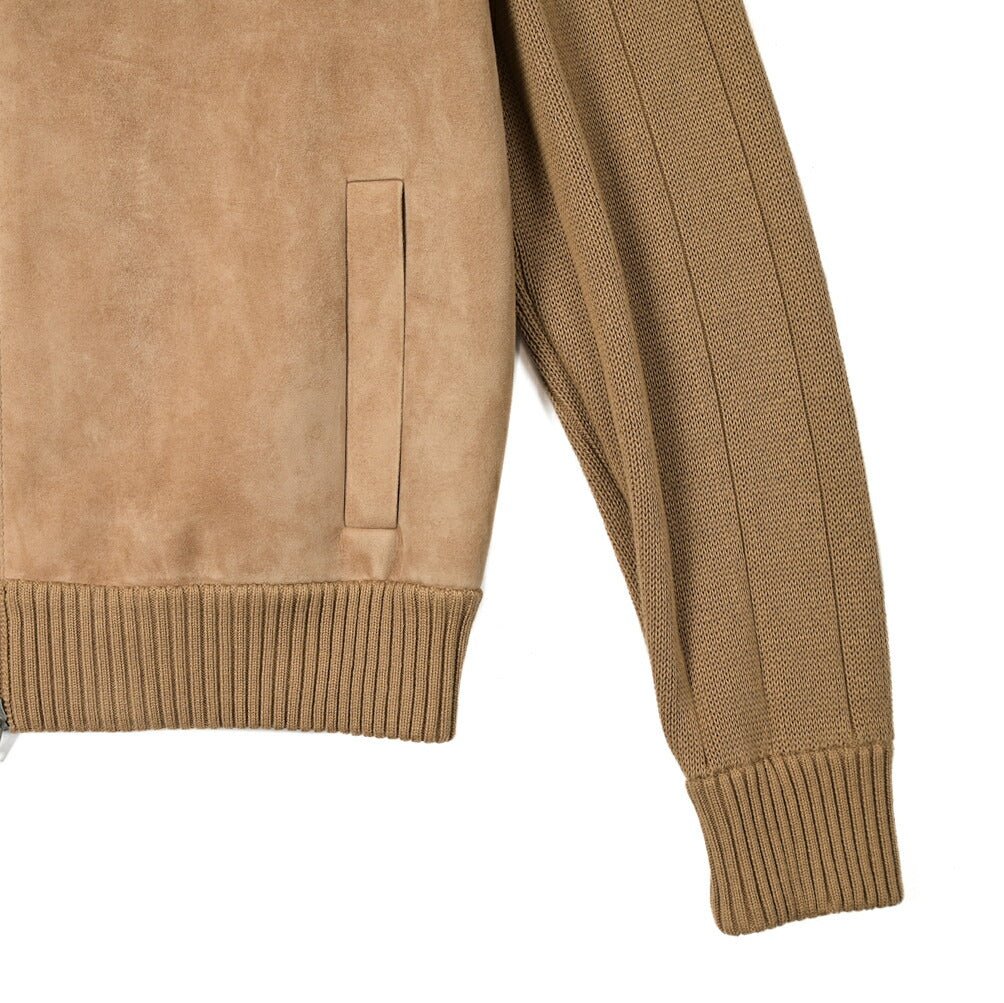 SALE|PT TORINO レザー×コットンニット ジップアップコンビブルゾン / PT01|394115 - A - 48|GUARDAROBA MILANO OFFICIAL STORE